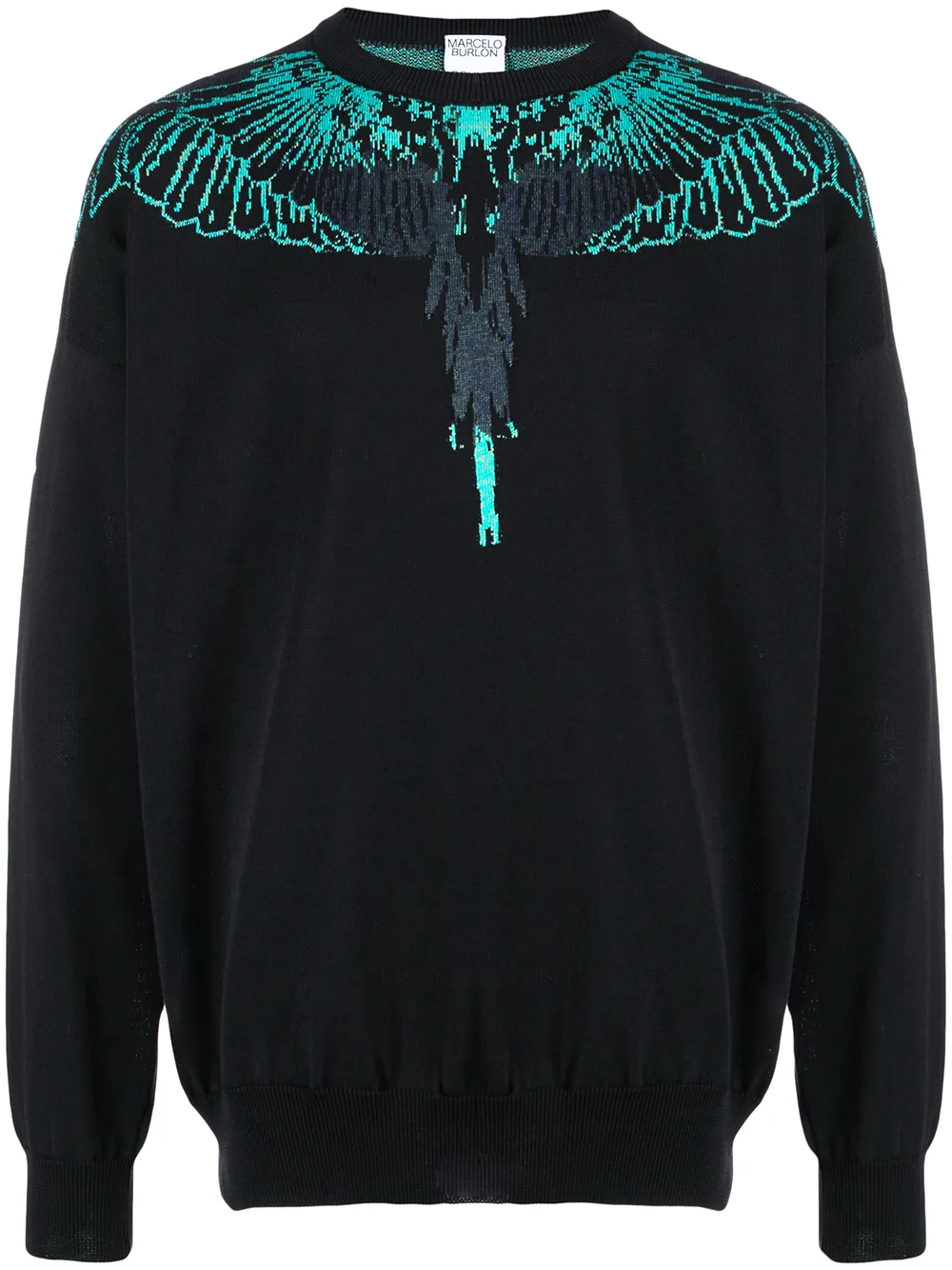 

Marcelo Burlon County of Milan suéter con motivo Wings - Marrón