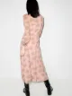 Chloé Vestido midi de seda com estampa floral