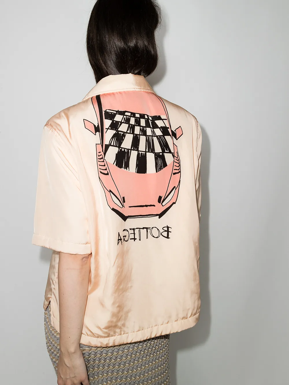 фото Bottega veneta рубашка с короткими рукавами и принтом