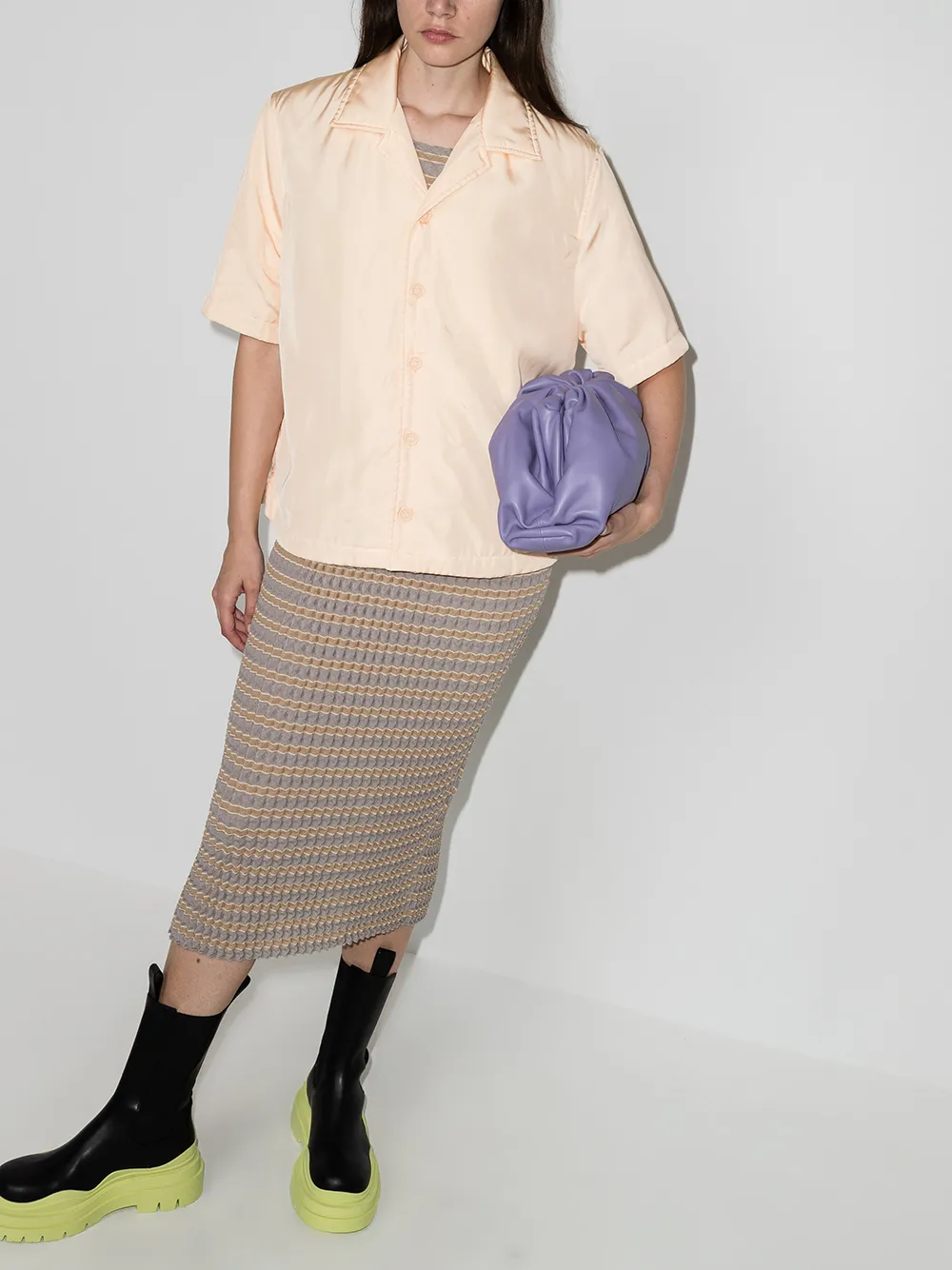 фото Bottega veneta рубашка с короткими рукавами и принтом