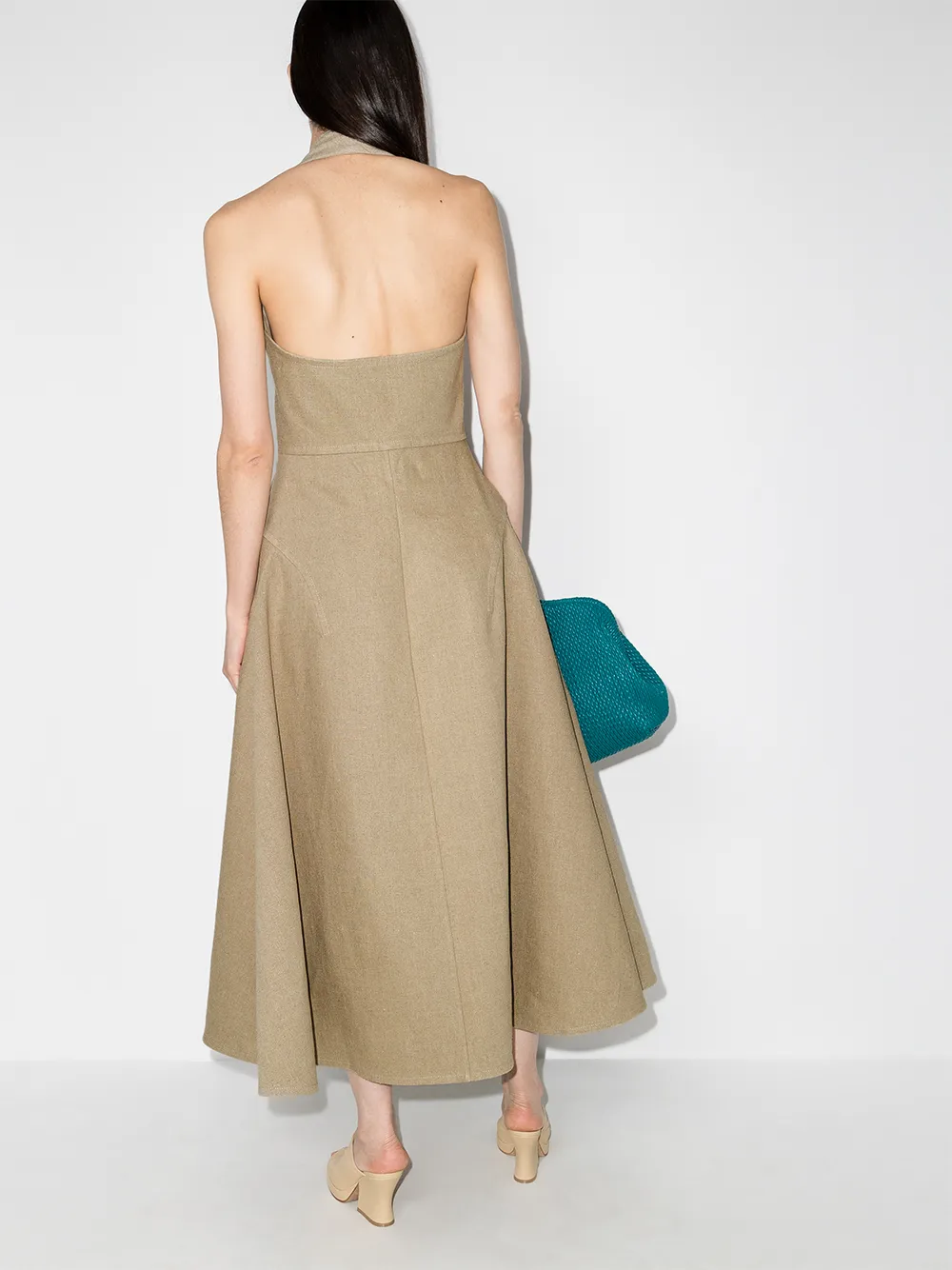 фото Bottega veneta платье-корсет на молнии