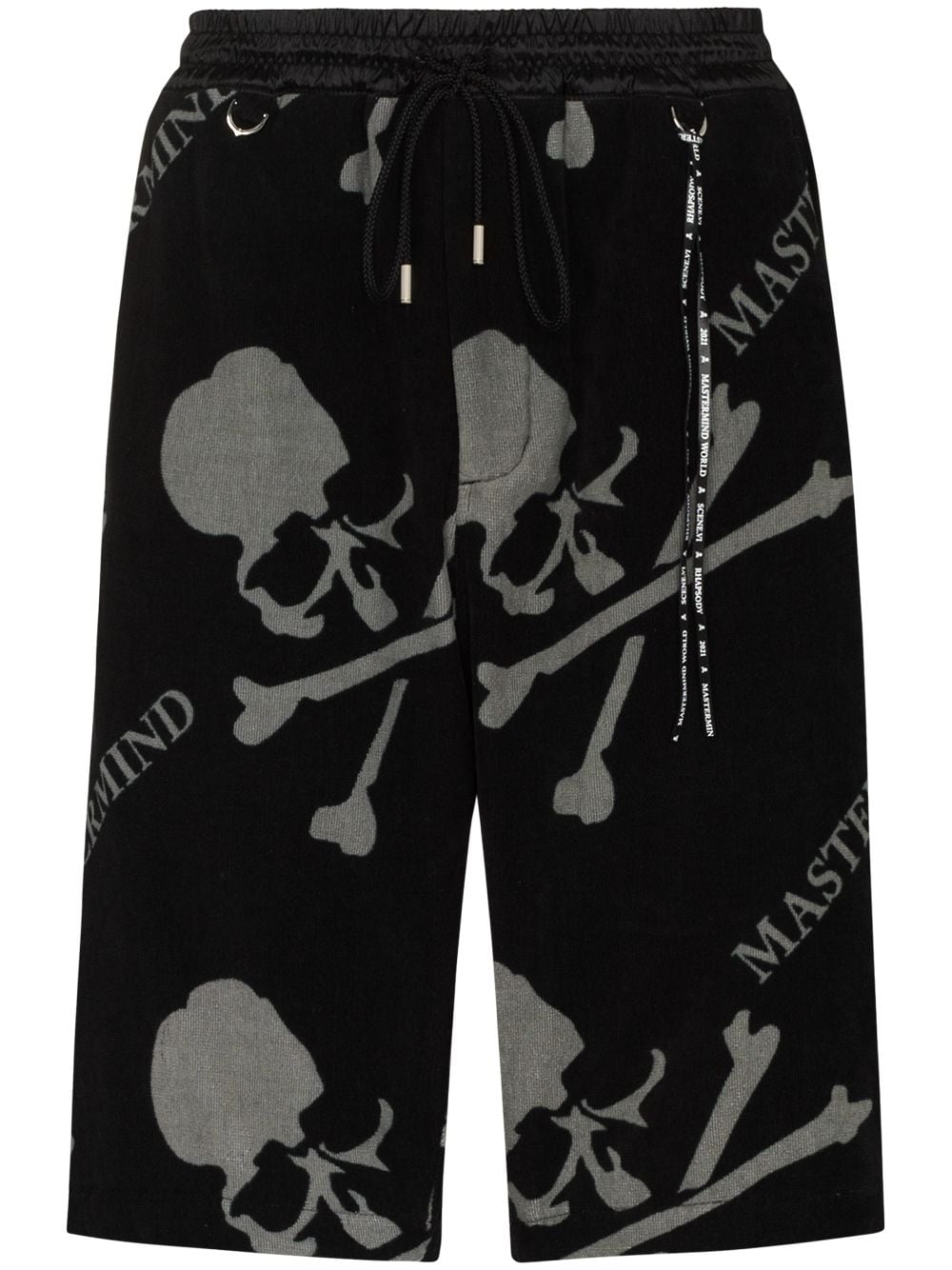 MASTERMIND JAPAN SKULL-PRINT TRACK SHORTS