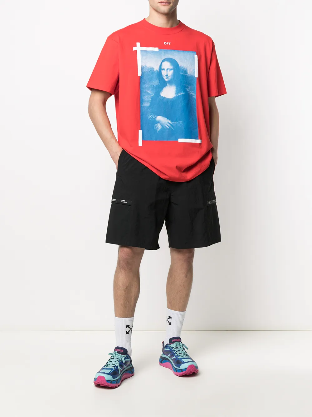 off white mona lisa red tee