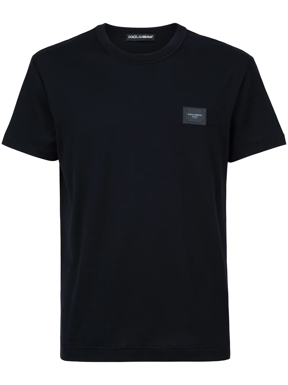 

Dolce & Gabbana playera con placa del logo - Negro