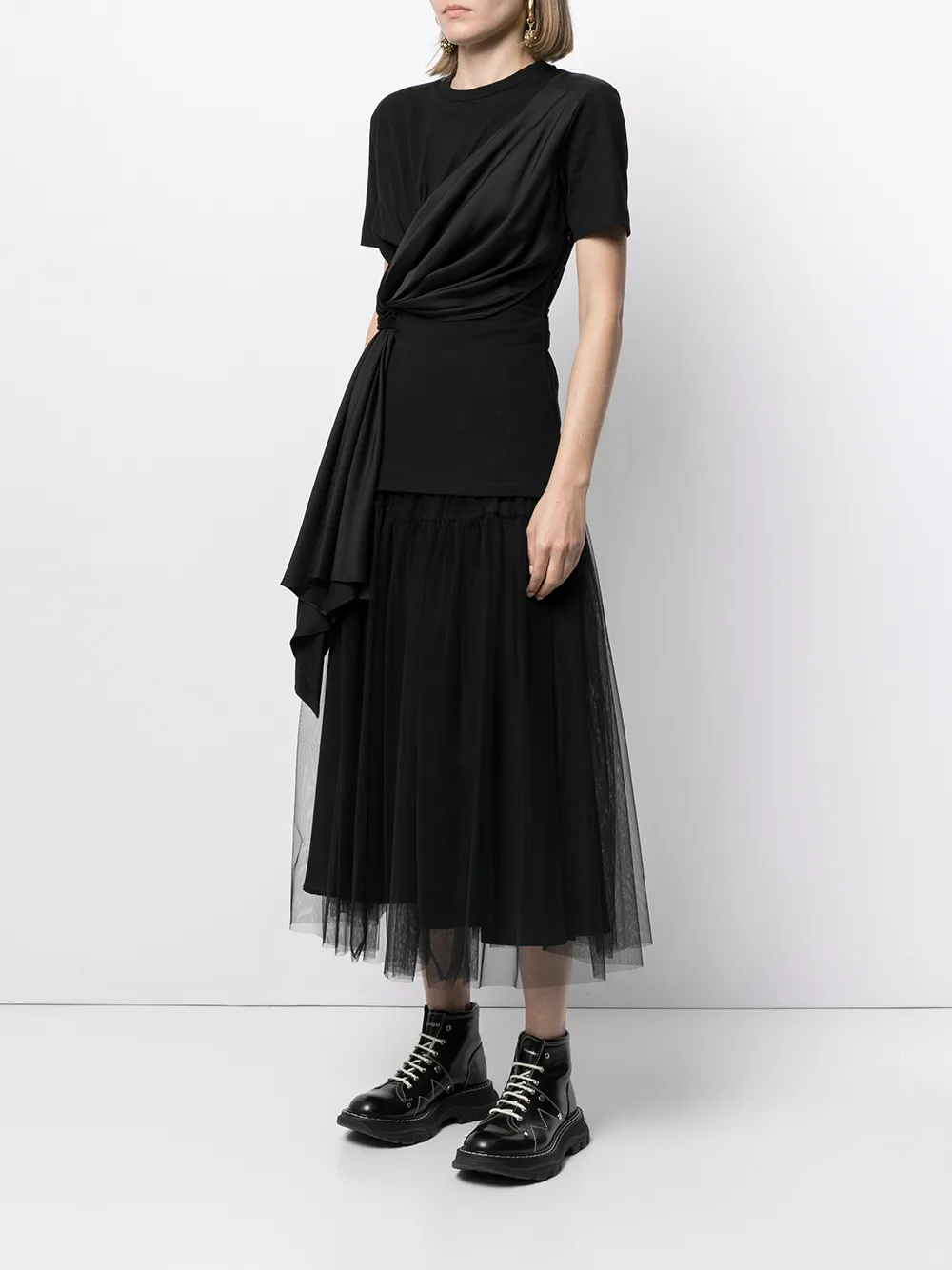 фото Alexander mcqueen футболка с драпировкой