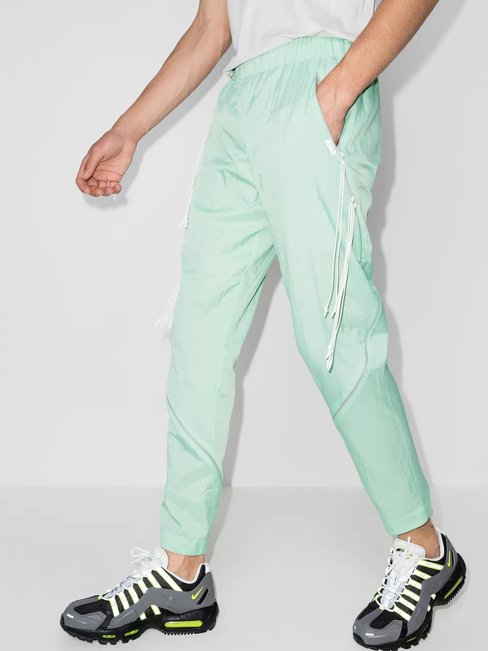 Saul Nash Trainingsbroek met mesh vlak - Groen