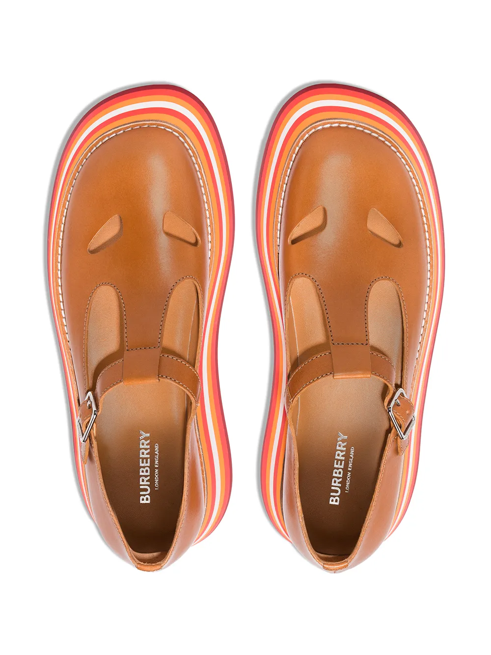 Burberry Alanis Leather Platform Shoes Farfetch