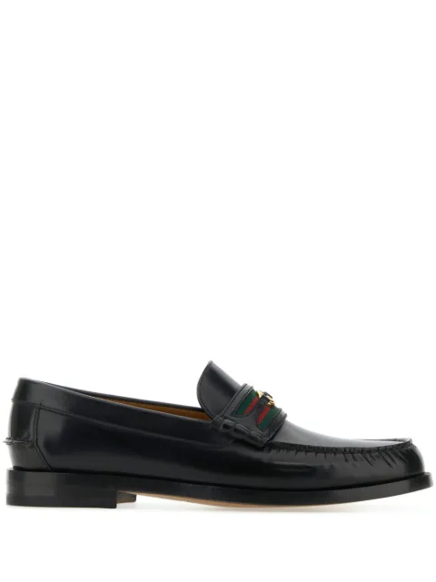 Gucci logo-plaque detail loafers