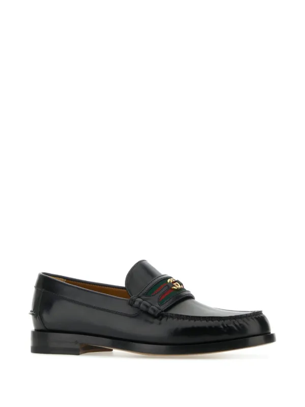 Gucci logo plaque Detail Loafers Black FARFETCH PH