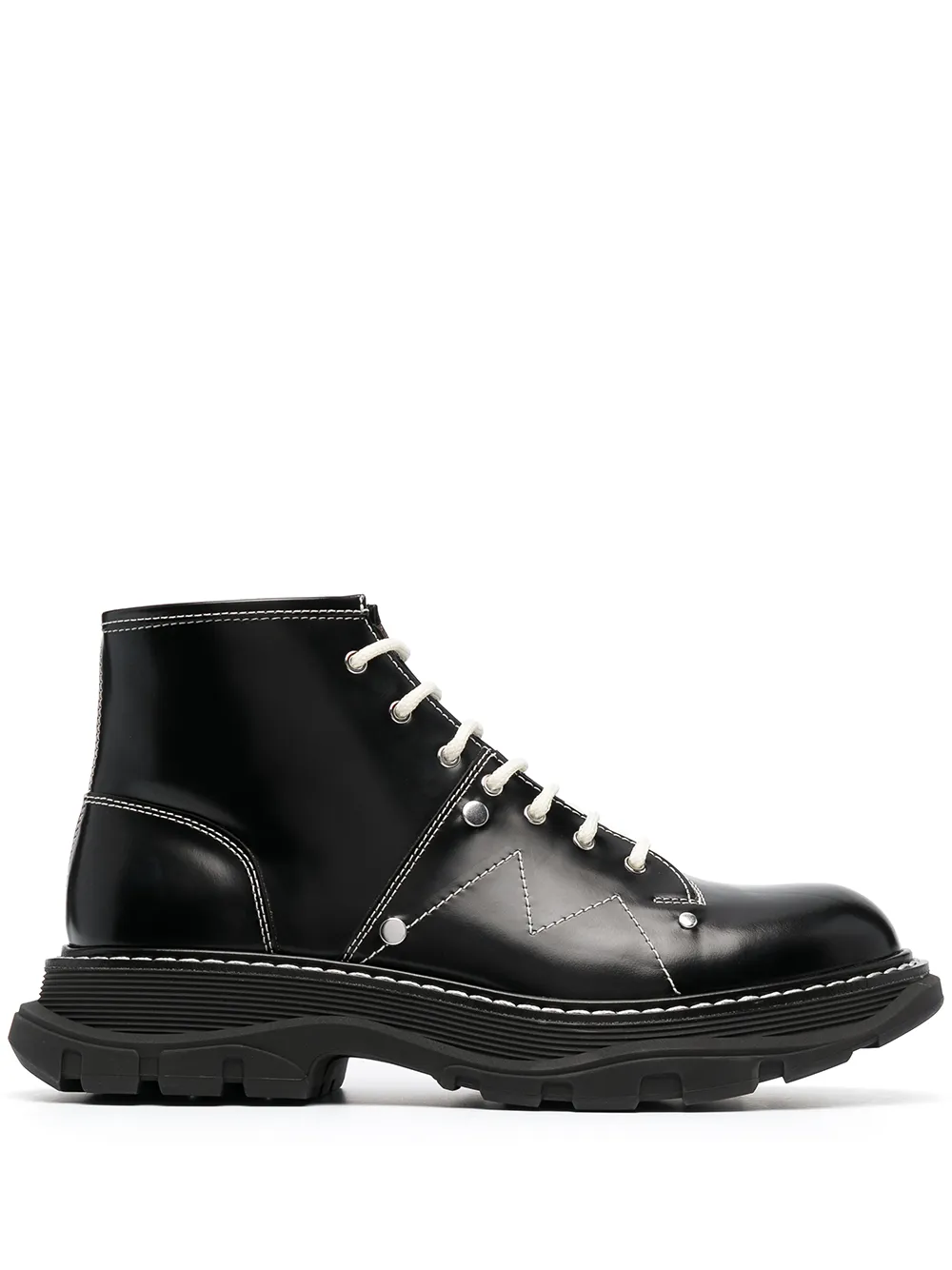 фото Alexander mcqueen ботинки tread с контрастной строчкой