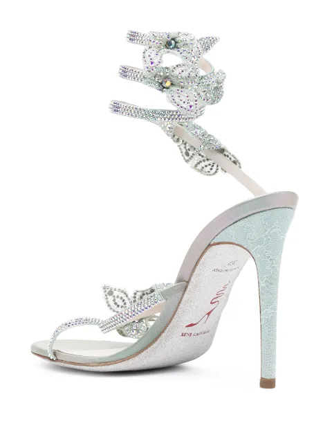 RenÃ© Caovilla Floriane floral-appliquÃ© Leather Sandals - Farfetch