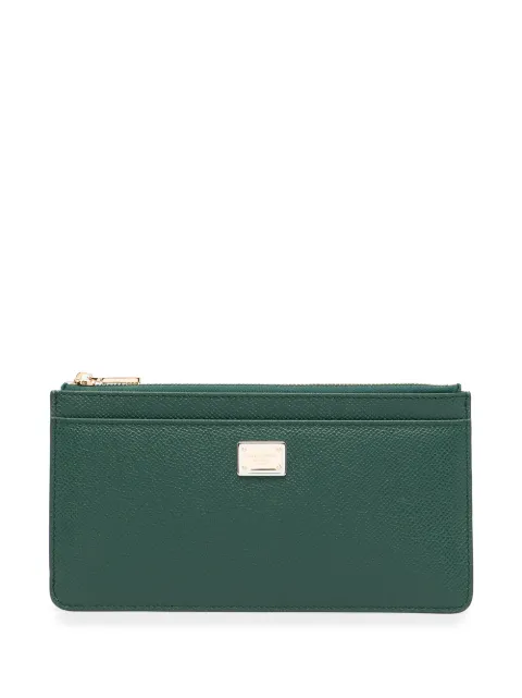 Dolce & Gabbana logo-plaque zipped wallet