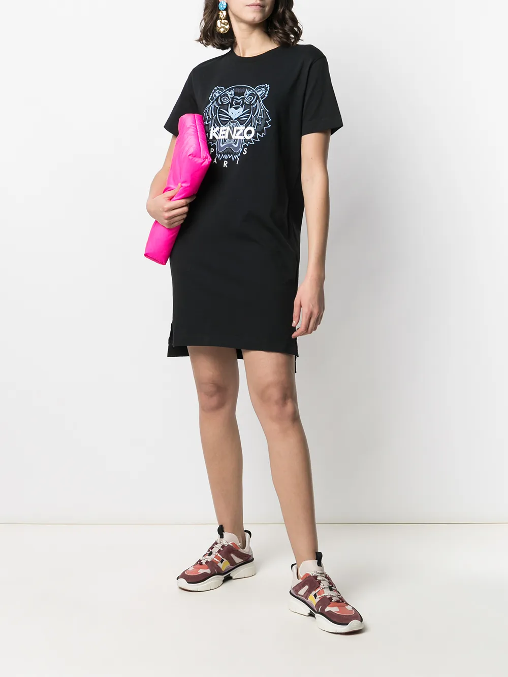 Image 2 of Kenzo Tiger print T-shirt dress