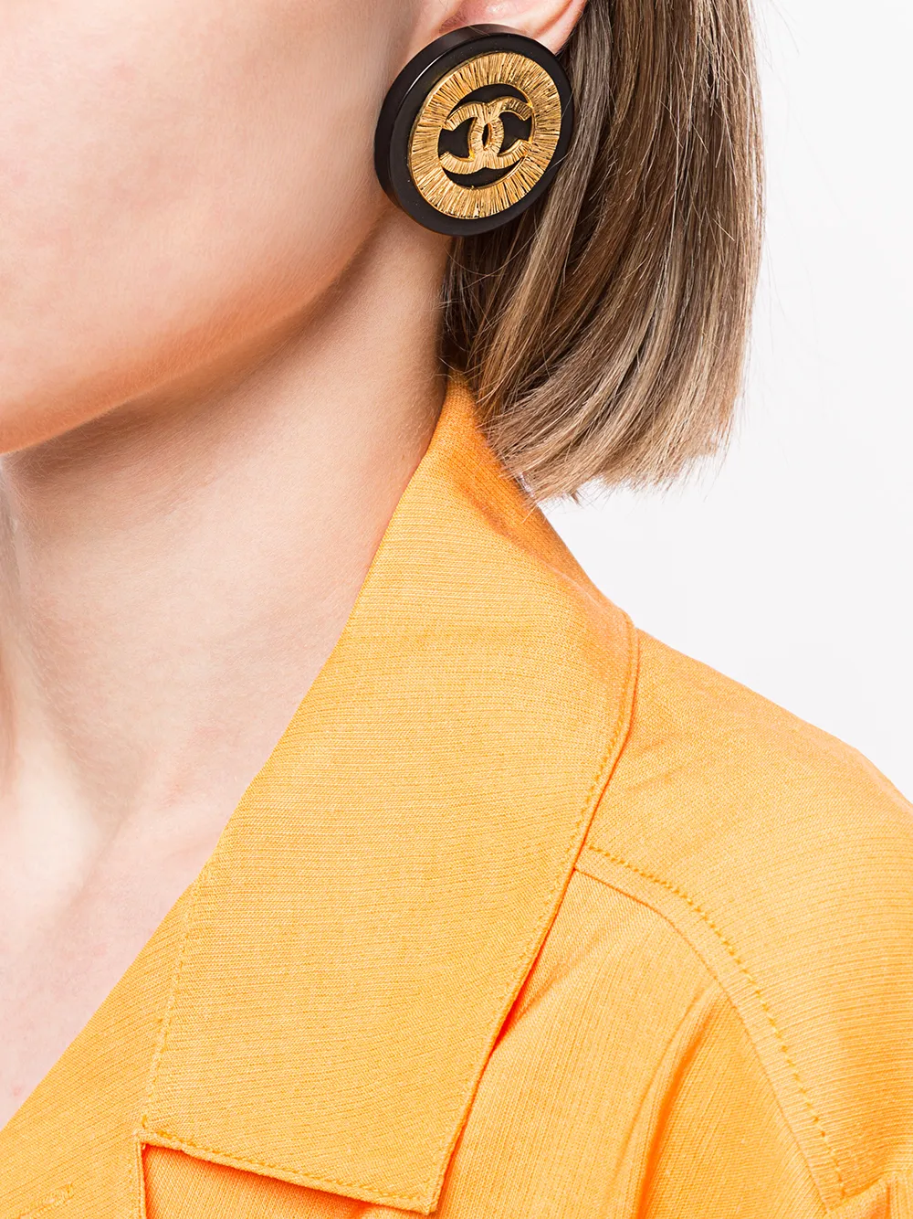 CHANEL Pre-Owned Oorbellen met CC-logo - Zwart