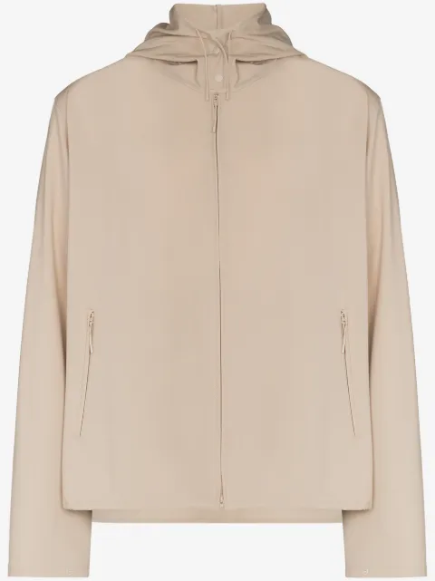 Y-3 logo-print zip-up lightweight jacket