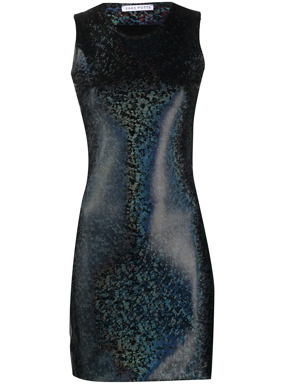 Saks Potts платье мини Vision с эффектом металлик