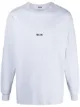 Image 1 of MSGM logo-print long-sleeve top