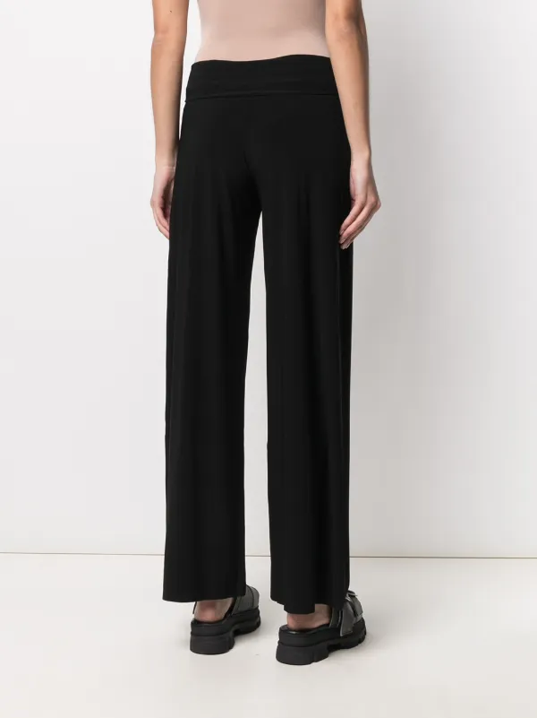 Norma Kamali mid rise wide leg Trousers Farfetch