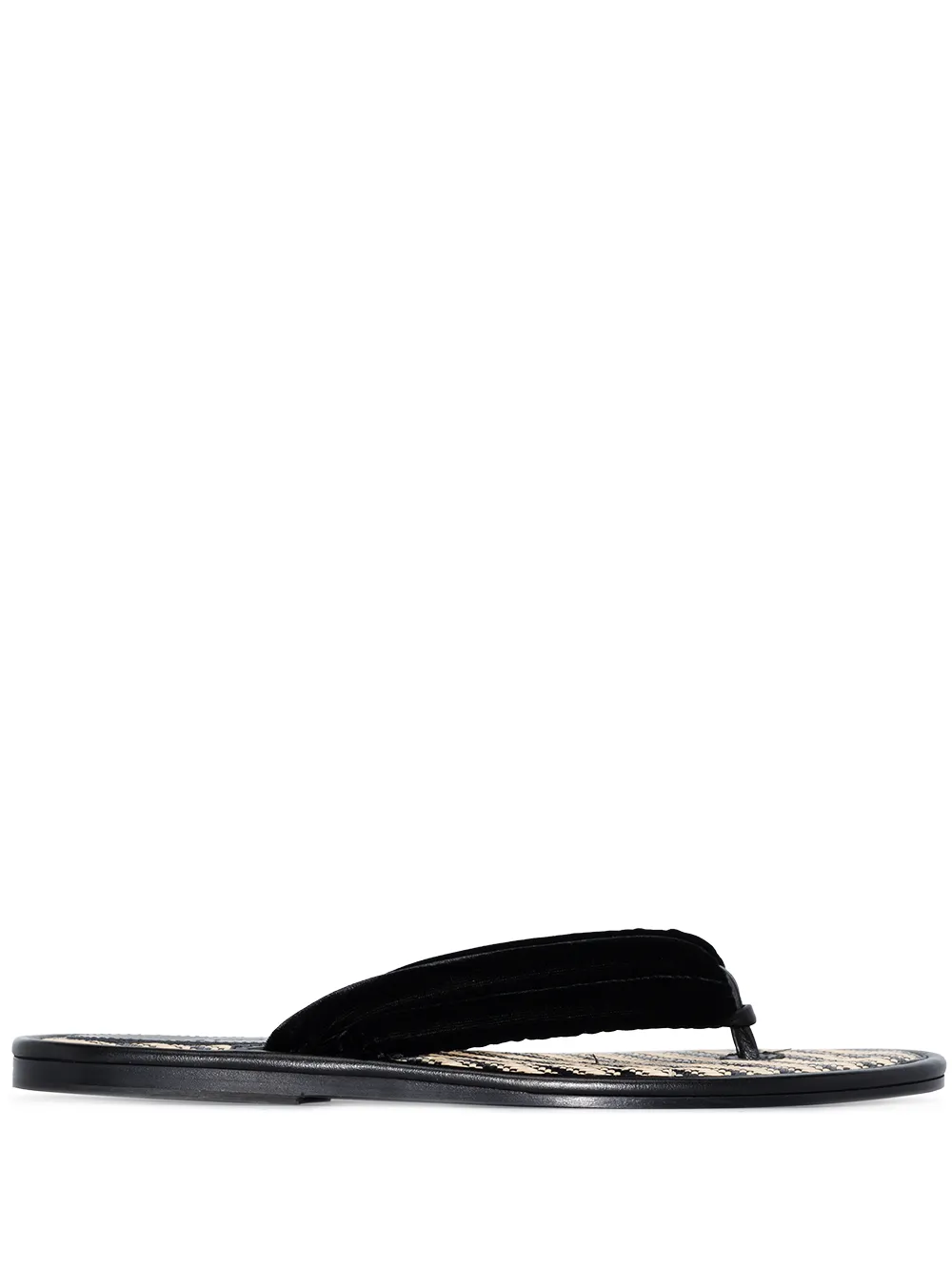 Tom Ford Brighton Velvet-effect Sandals In Black