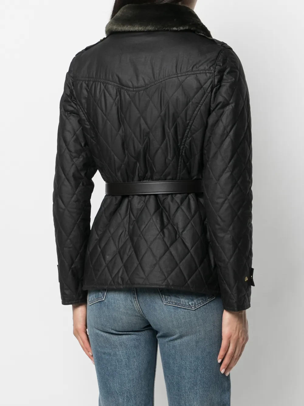 Barbour Elmis waxed quilted jacket 