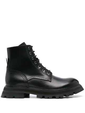Alexander McQueen Leather Ankle Boots Black FARFETCH GH