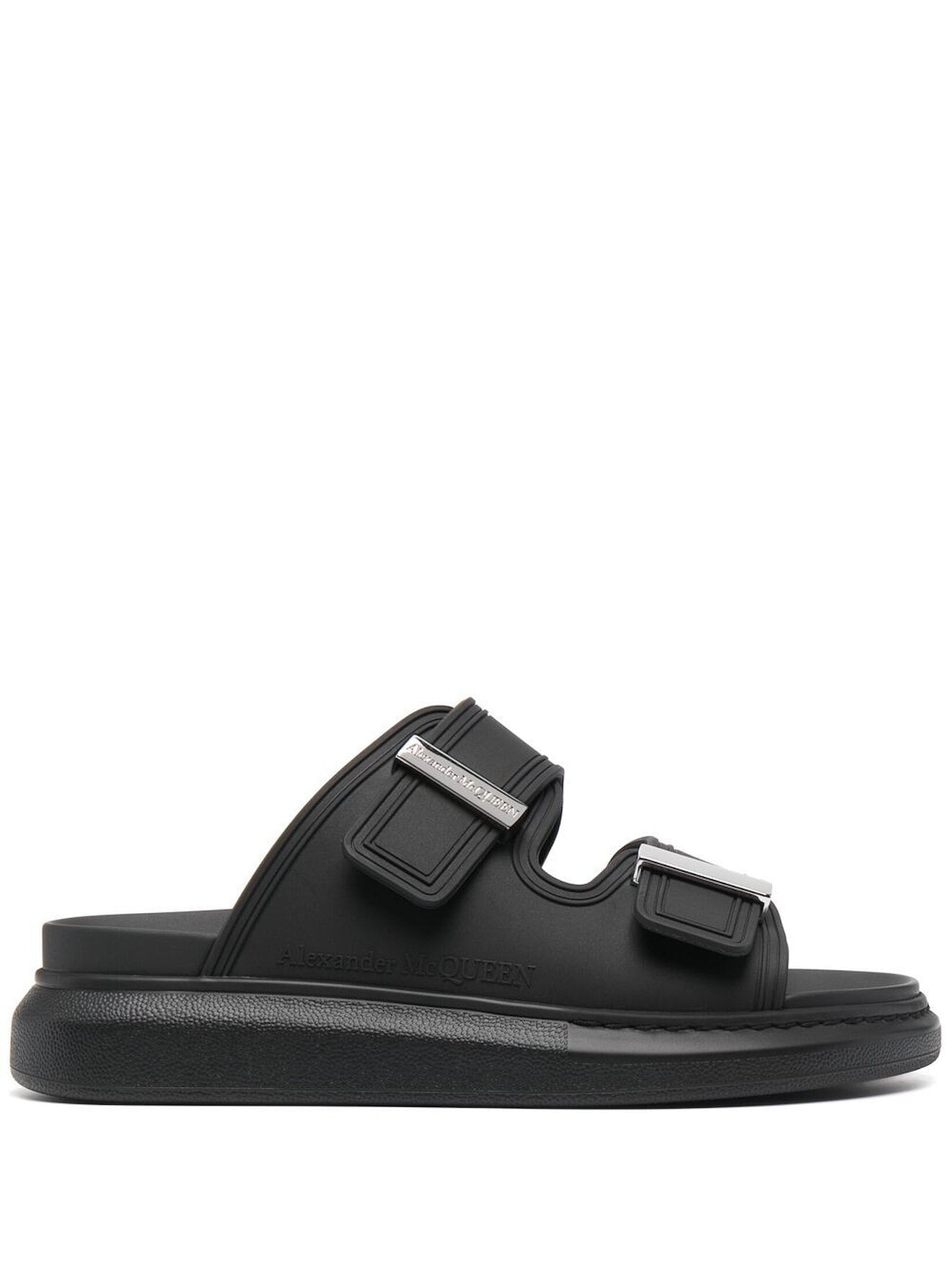 Alexander McQueen Hybrid flatform sandals black | MODES