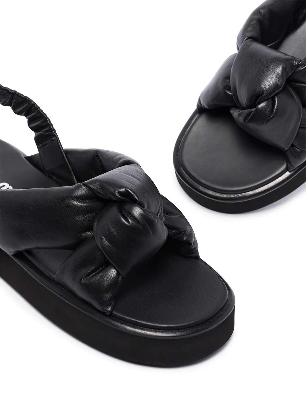 Miu Miu Sandalen met geknoopt detail - Zwart