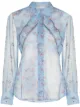 Image 1 of Chloé perforated floral print sheer blouse