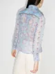Chloé perforated floral print sheer blouse
