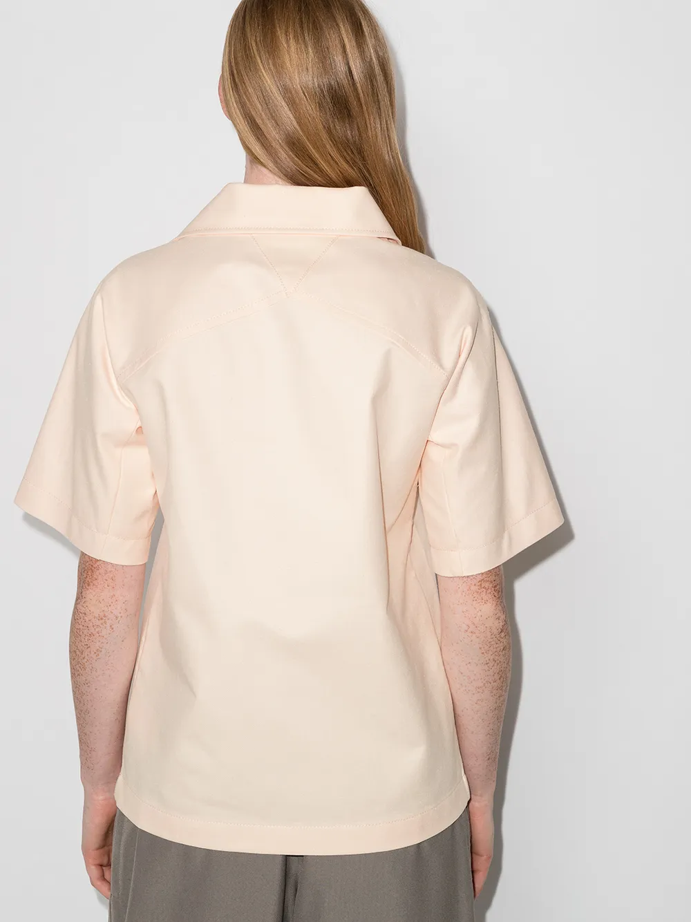 фото Bottega veneta рубашка поло с короткими рукавами