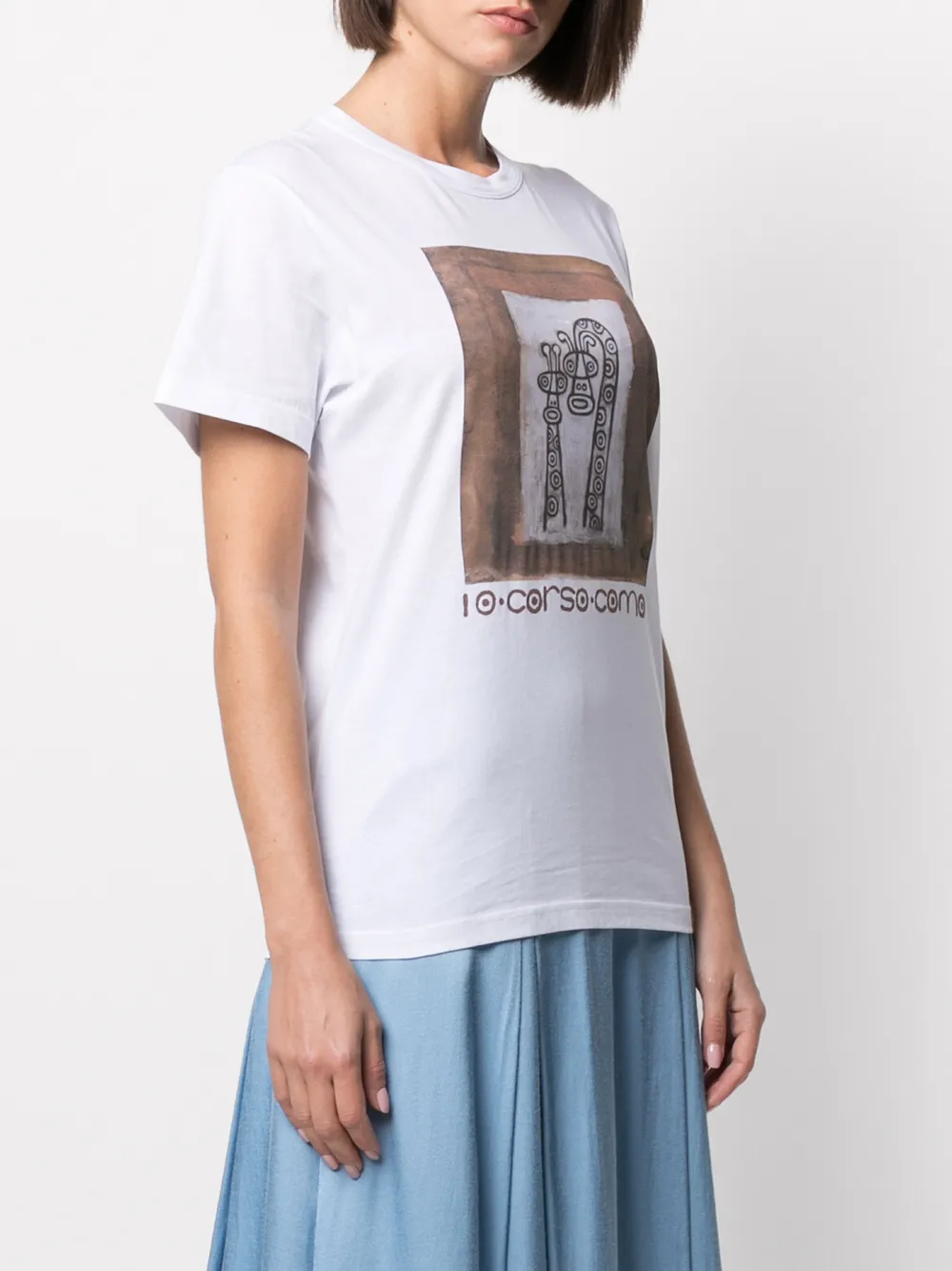 Shop 10 Corso Como Graphic-print T-shirt In White