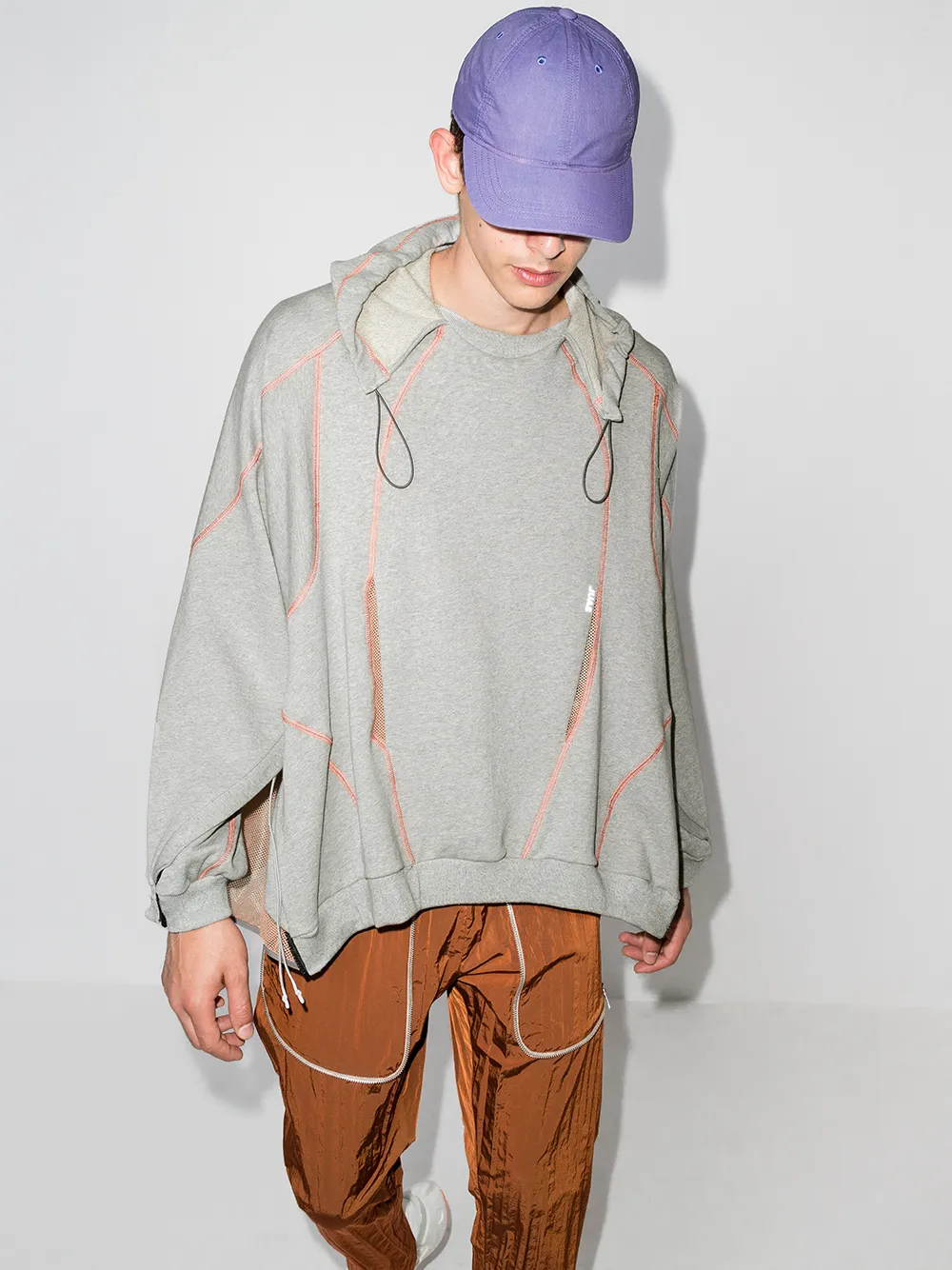 Saul Nash x Future Icons hoodie met contrasterend stiksel - Grijs