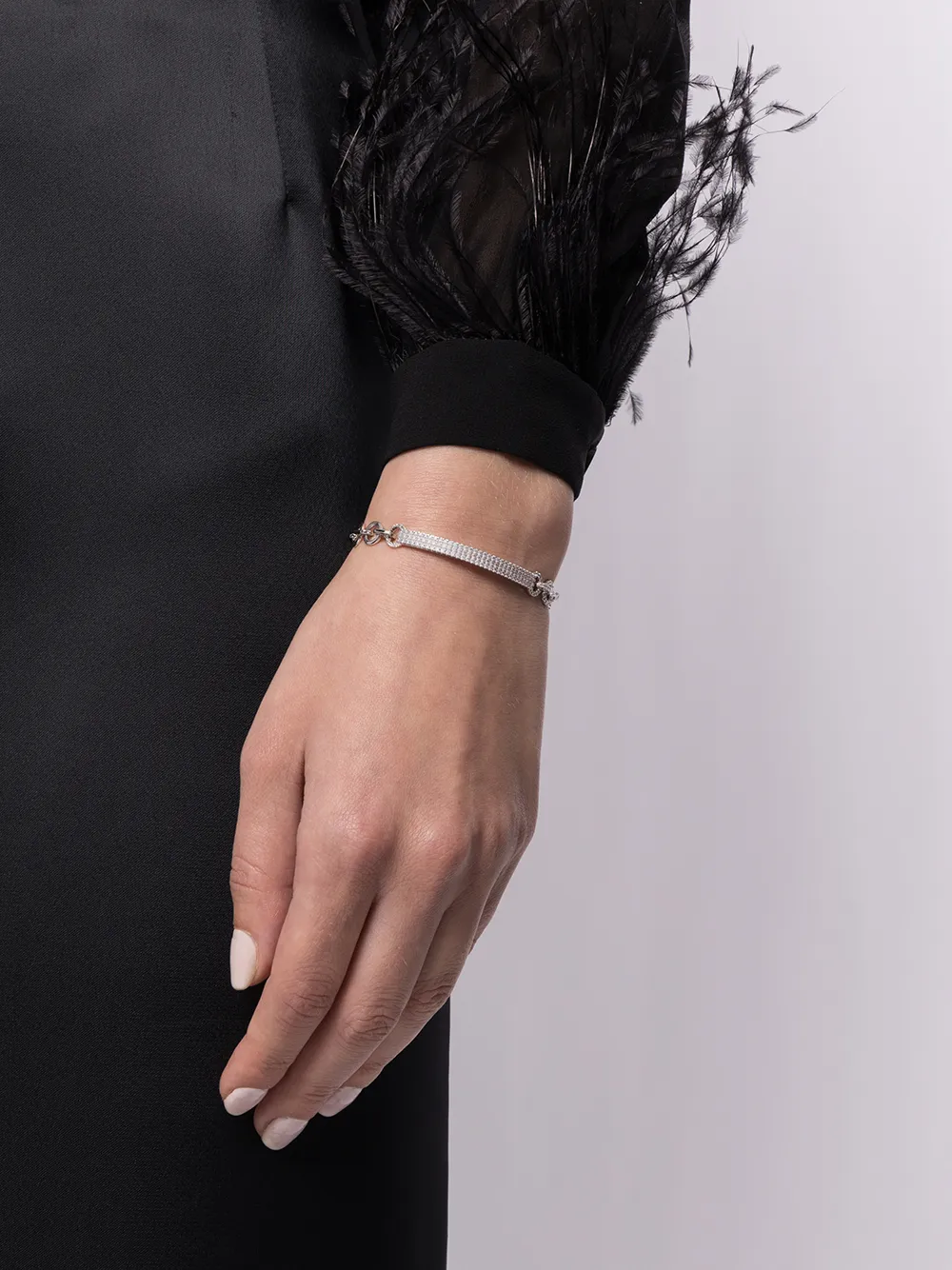 APM Monaco Ronde schakelarmband - Zilver