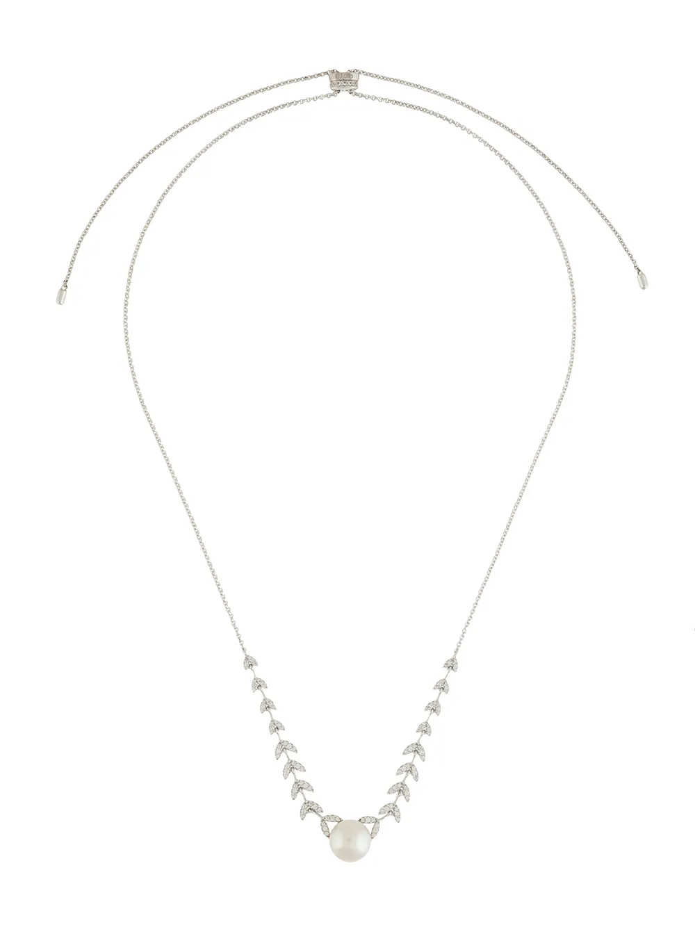 

APM Monaco Eden Petals and Pearl adjustable necklace - Silver