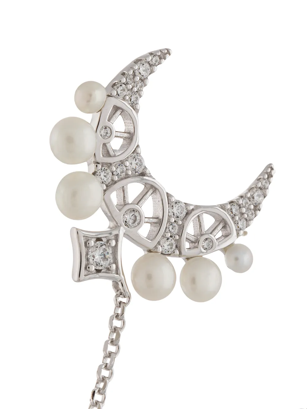 APM Monaco ÉTERNELLE Moon And Star Pearl Single Ear Cuff Farfetch