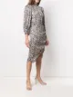 Alice+Olivia leopard-print draped-sleeve midi dress