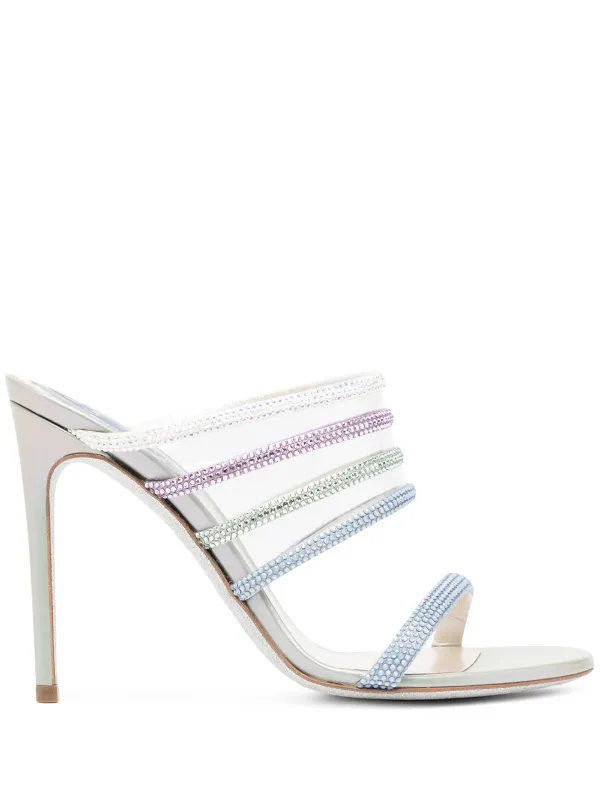 white strappy mules