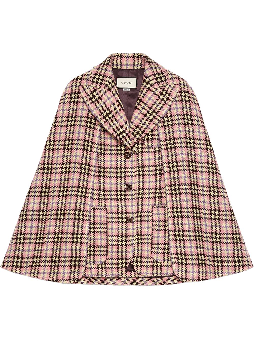 GUCCI CONVERTIBLE HOUNDSTOOTH CAPE