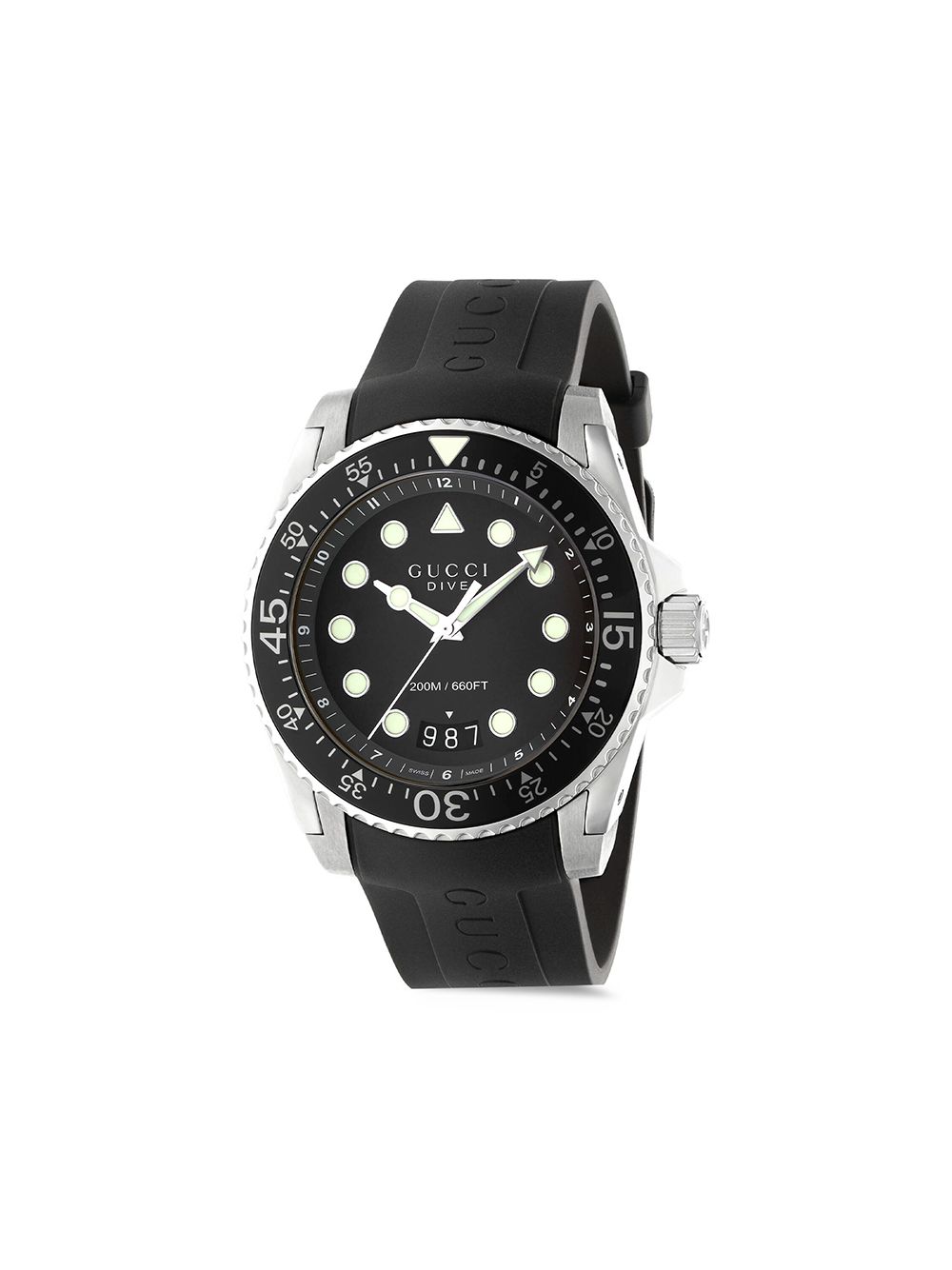 Gucci Dive 40mm Watch In Black