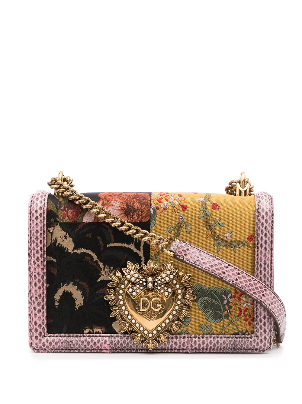 фото Dolce & gabbana сумка на плечо devotion в технике пэчворк