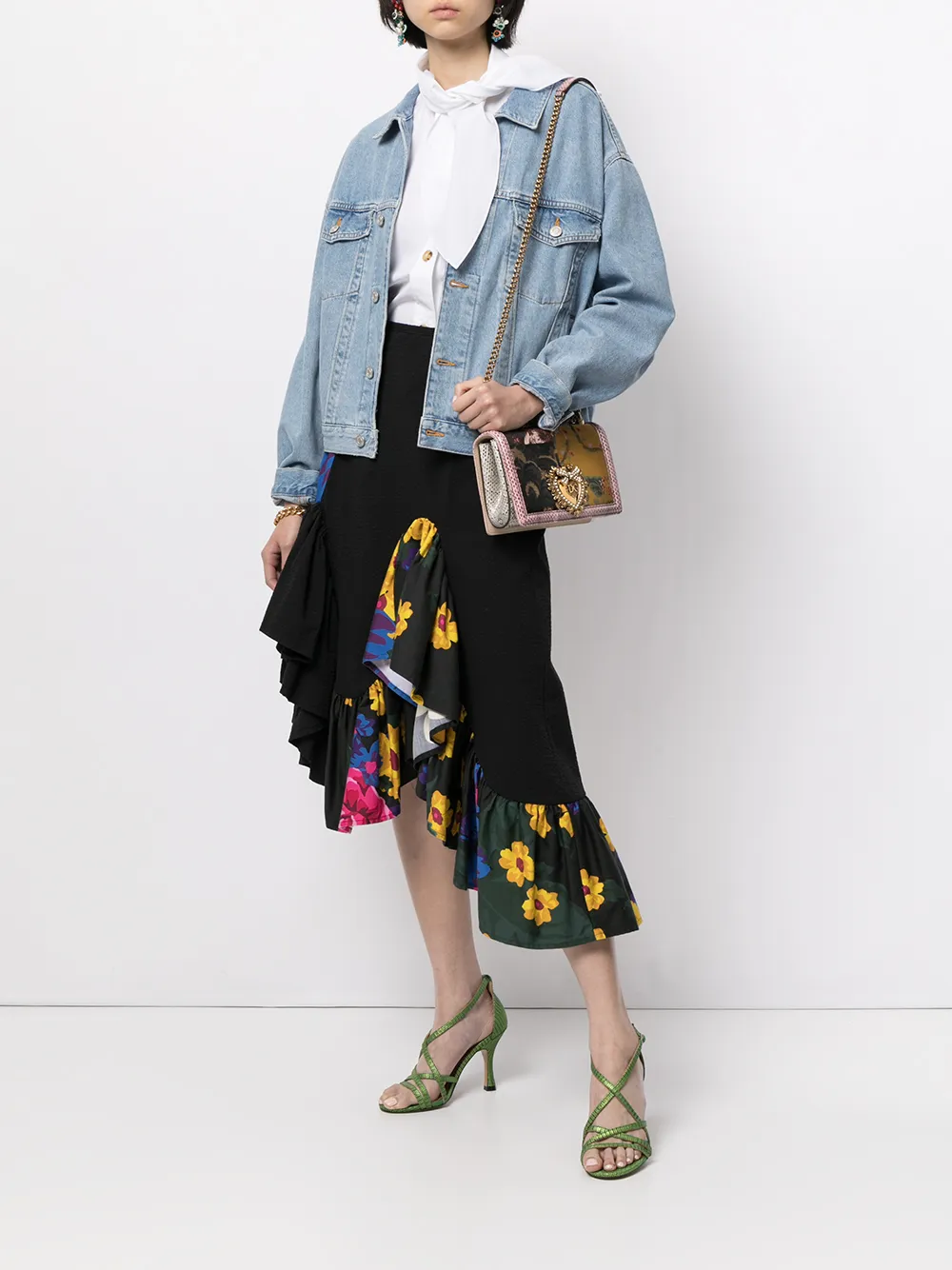 фото Dolce & gabbana сумка на плечо devotion в технике пэчворк