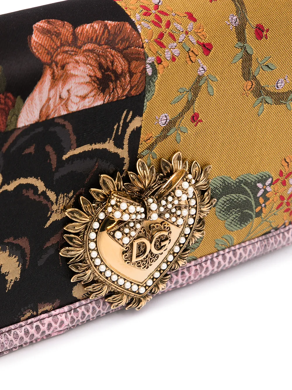фото Dolce & gabbana сумка на плечо devotion в технике пэчворк