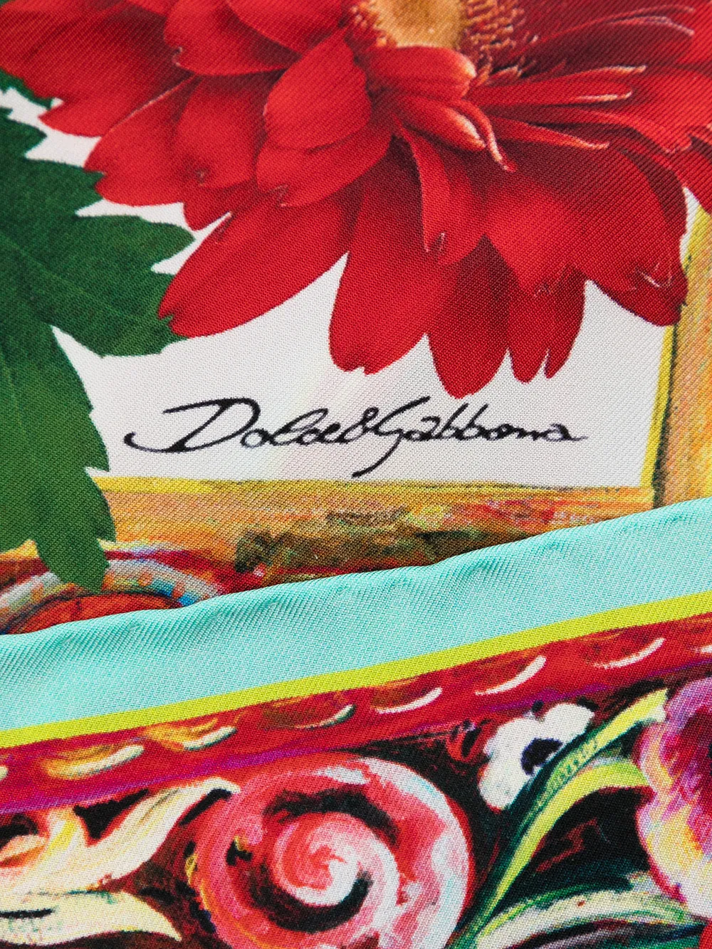 фото Dolce & gabbana платок с цветочным принтом