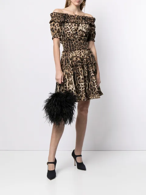 Dolce & Gabbana leopard-print short dress F6A0UTHS5E3 - 1