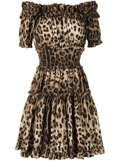Dolce & Gabbana leopard-print short dress F6A0UTHS5E3 - 0