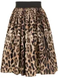 Dolce & Gabbana leopard-print skirt - Brown