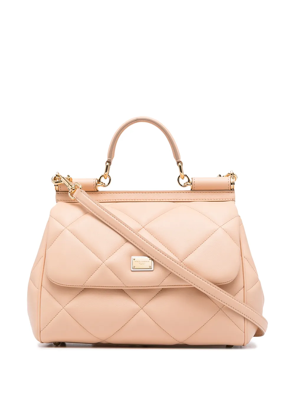 фото Dolce & gabbana стеганая сумка sicily среднего размера