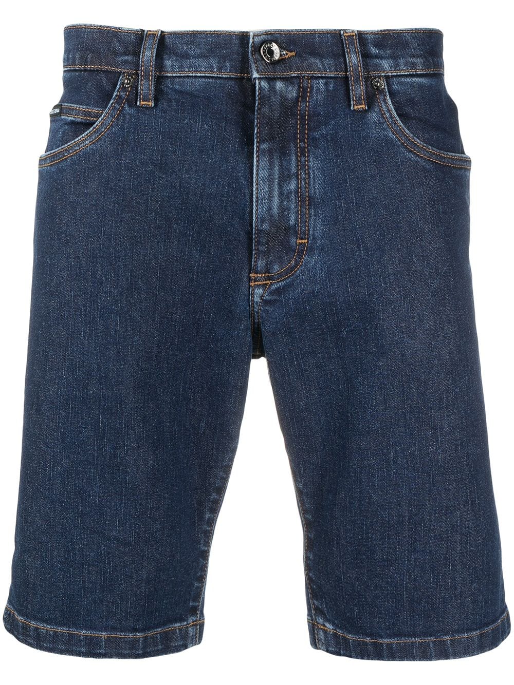 фото Dolce & gabbana джинсовые шорты с нашивкой-логотипом