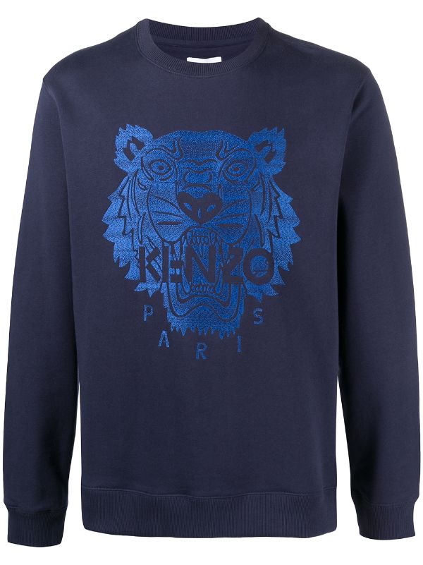 kenzo sweatshirt blue tiger