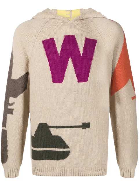 Walter Van Beirendonck Pre-Owned Walter-War knitted hoodie